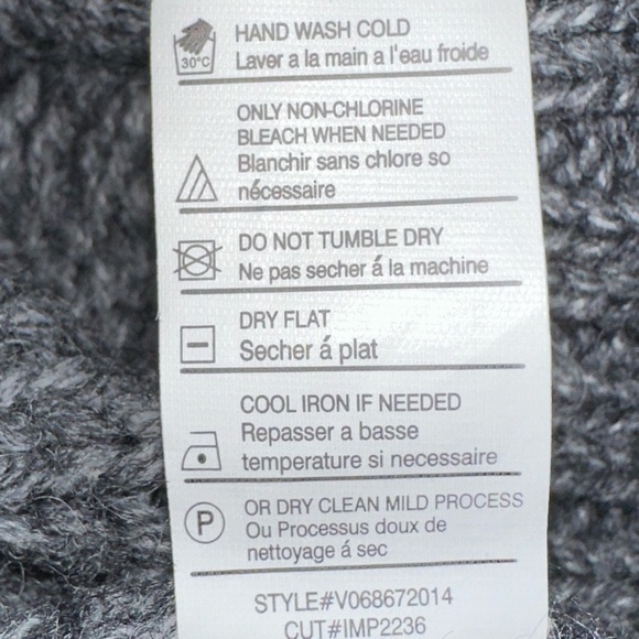 Vince Gray Merino Wool Alpaca And Acrylic Hooded V-neck Pullover Sweater Medium - Picture 9 of 10